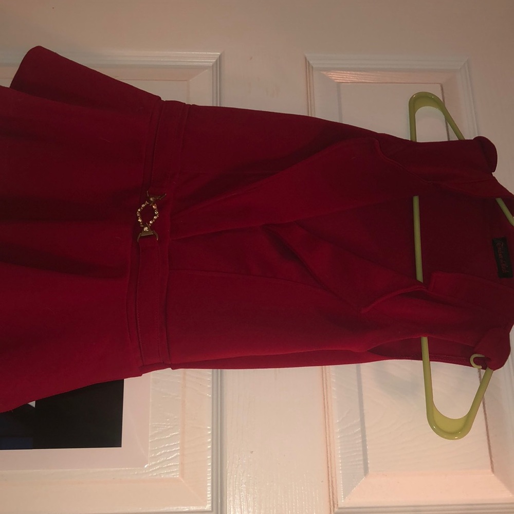 Red peplum shirt